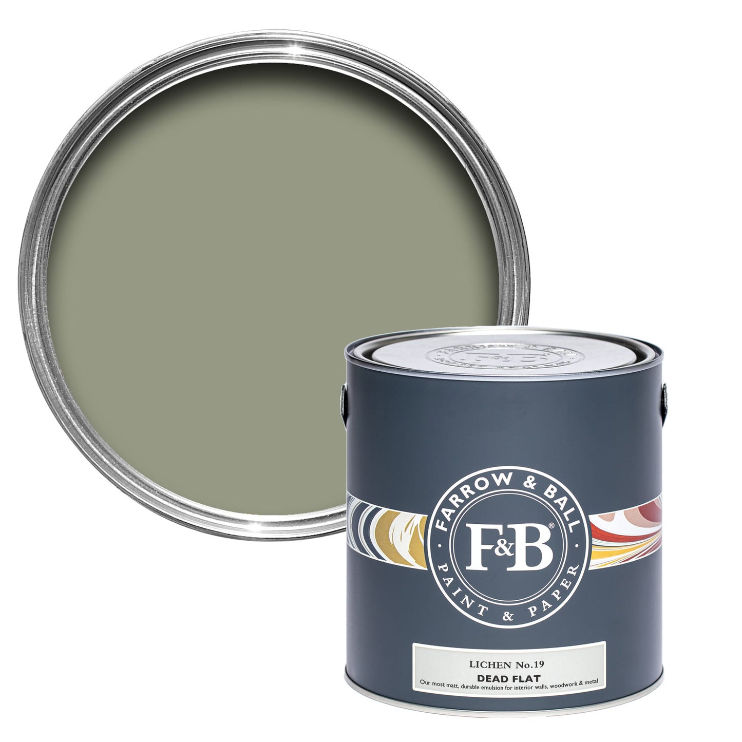 Farrow & Ball Lichen No. 19 - Dead Flat 750ml