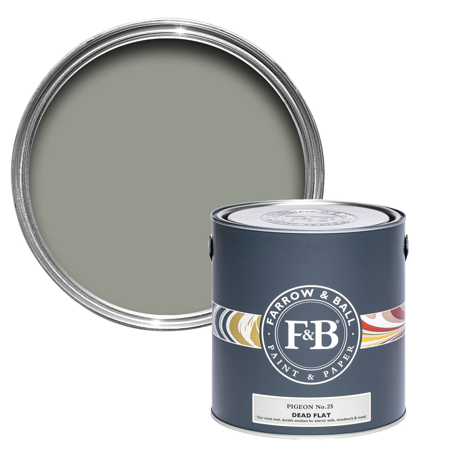 Farrow & Ball Pigeon No. 25 - Dead Flat 2.5L
