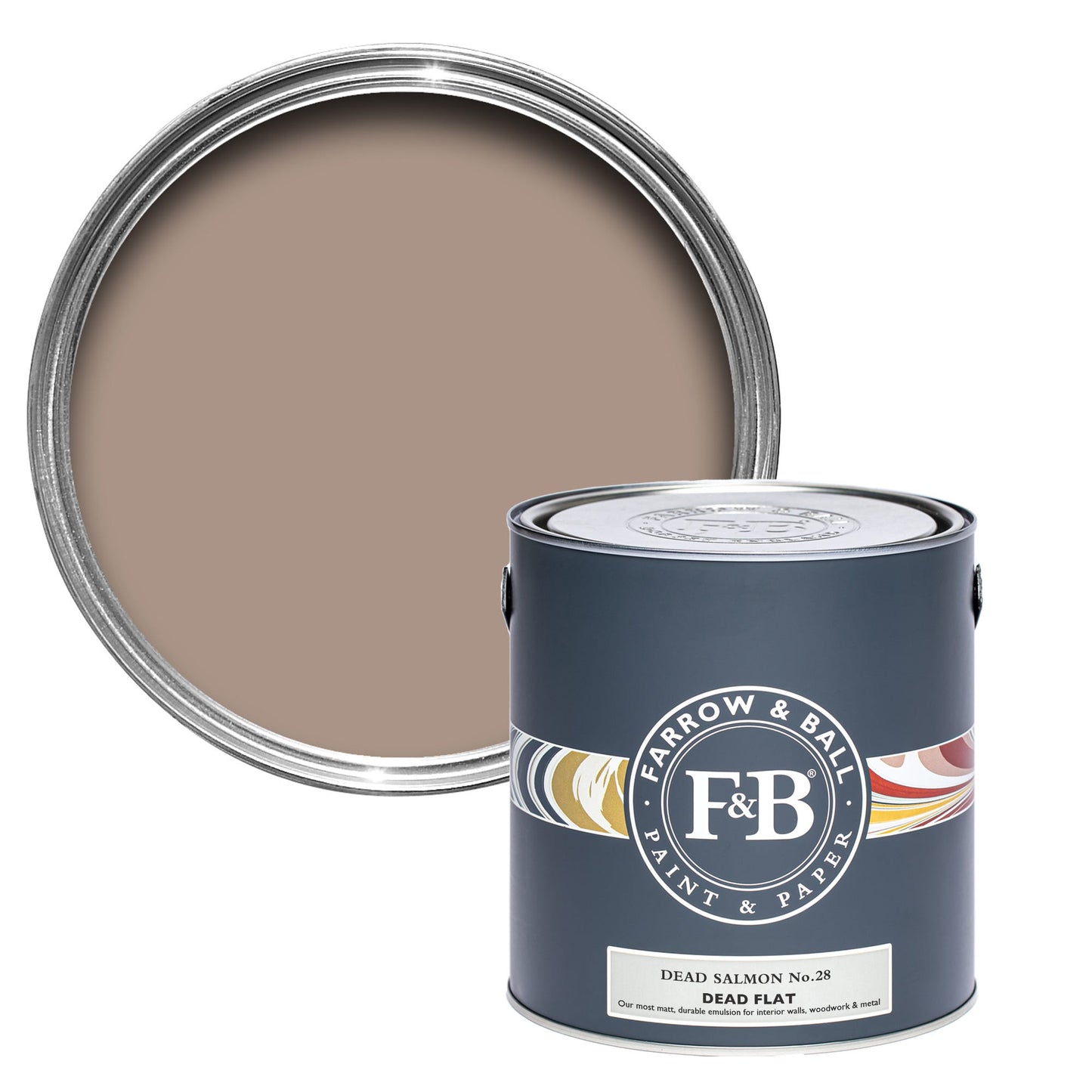 Farrow & Ball Dead Salmon No. 28 - Dead Flat 750ml