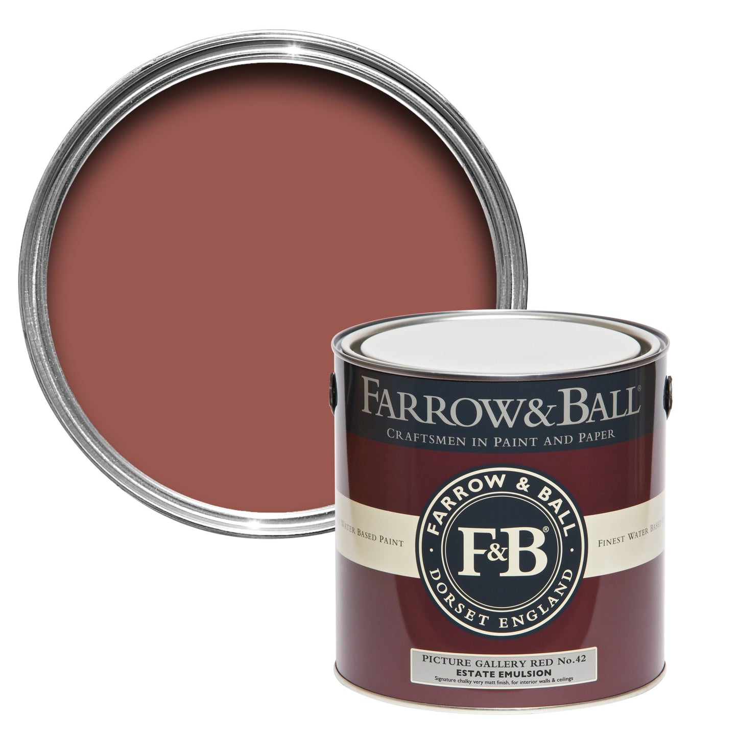 Farrow & Ball Picture Gallery Red No. 42 - Exterior Eggshell 750ml
