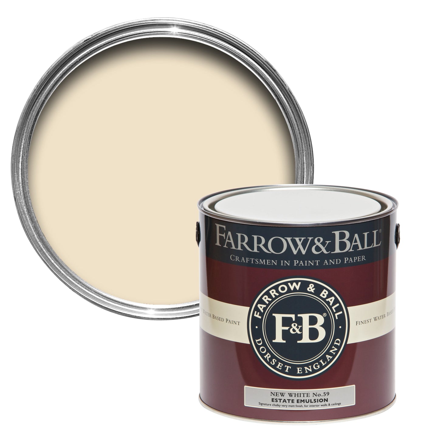 Farrow & Ball New White No. 59 - Modern Eggshell 750ml