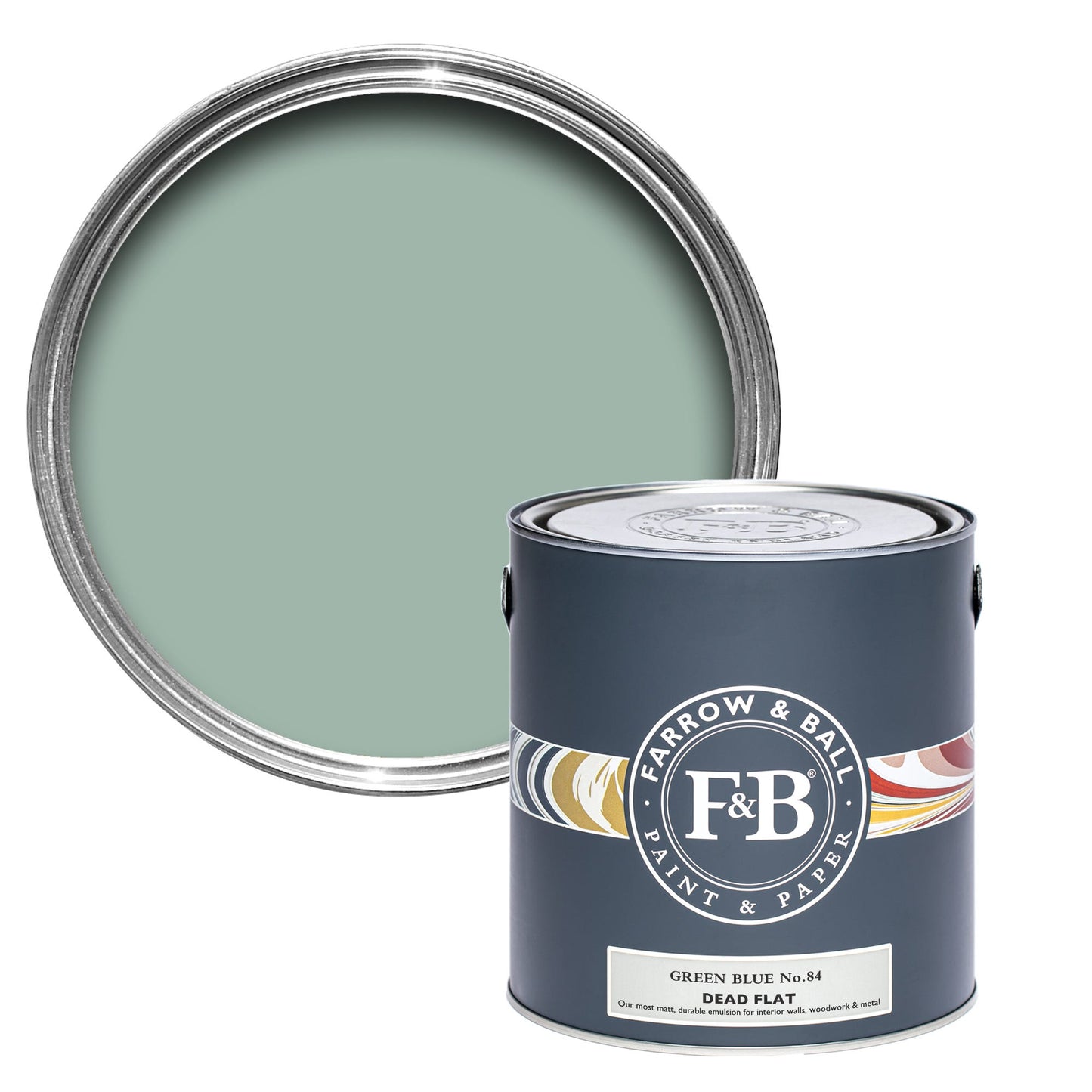 Farrow & Ball Green Blue No. 84 - Dead Flat 750ml