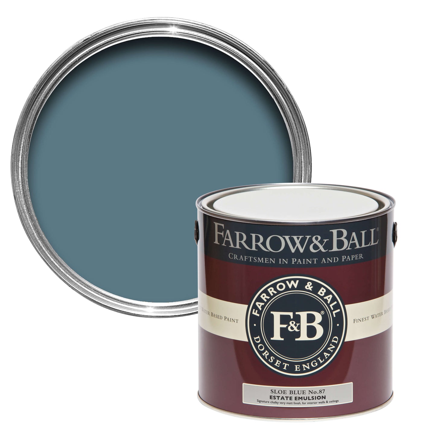 Farrow & Ball Sloe Blue No. 87 - Exterior Masonry 5L