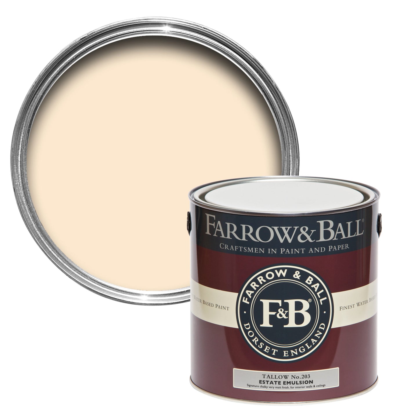 Farrow & Ball Tallow No. 203 - Casein Distemper 2.5L