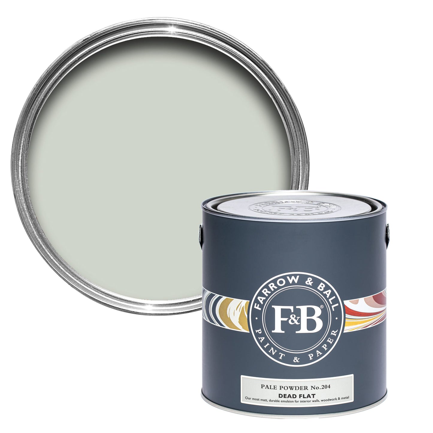 Farrow & Ball Pale Powder No. 204 - Dead Flat 5L