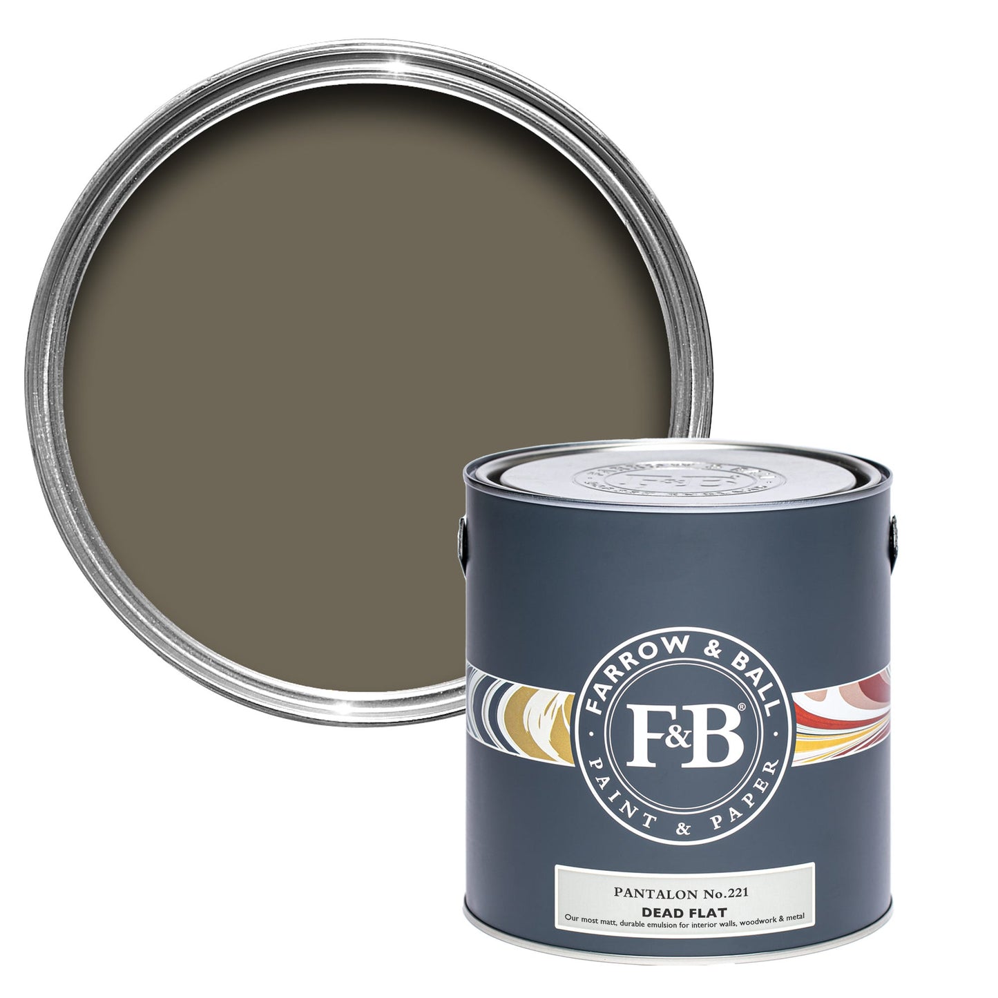 Farrow & Ball Pantalon No. 221 - Dead Flat 5L
