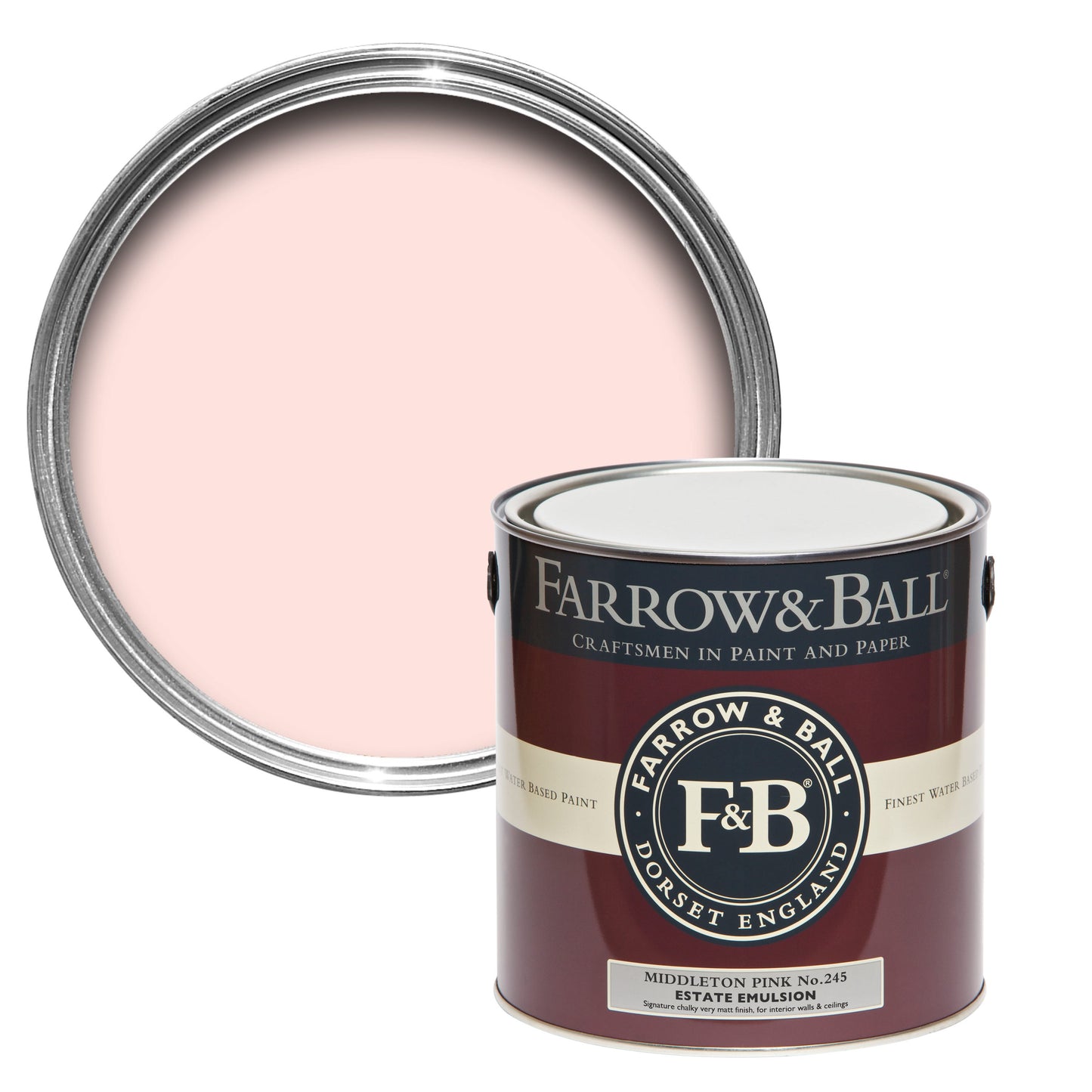 Farrow & Ball Middleton Pink No. 245 - Soft Distemper 5L