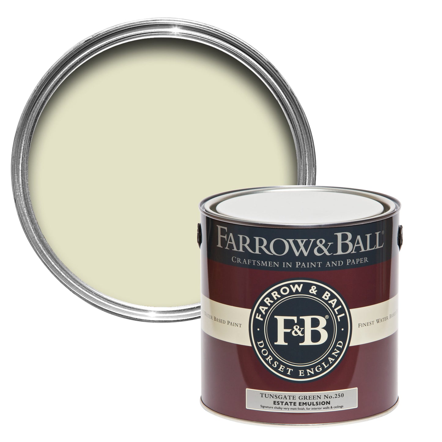 Farrow & Ball Tunsgate Green No. 250 - Modern Eggshell 750ml