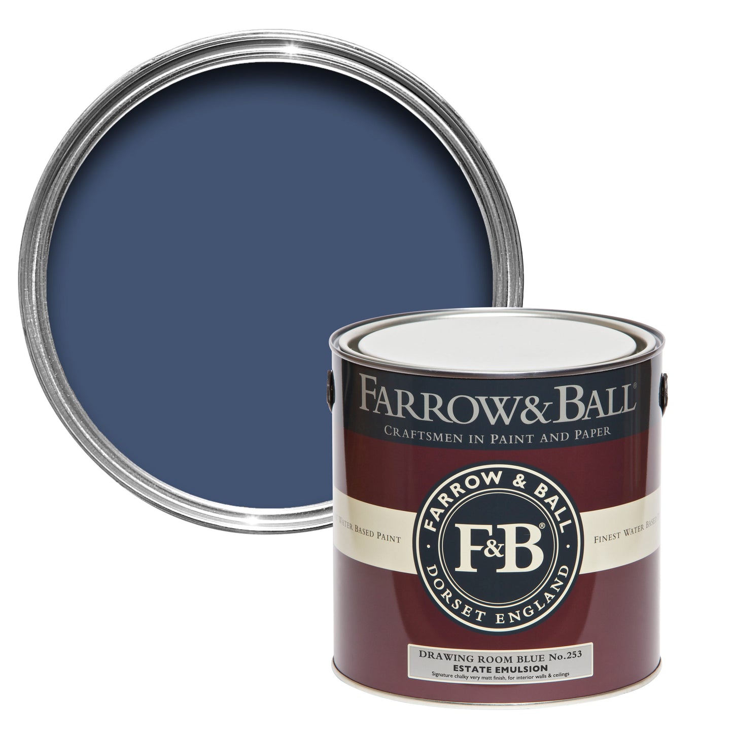 Farrow & Ball Drawing Room Blue No. 253 - Full Gloss 2.5L