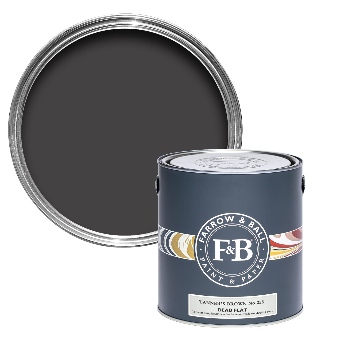 Farrow & Ball Tanner's Brown No. 255 - Dead Flat 750ml