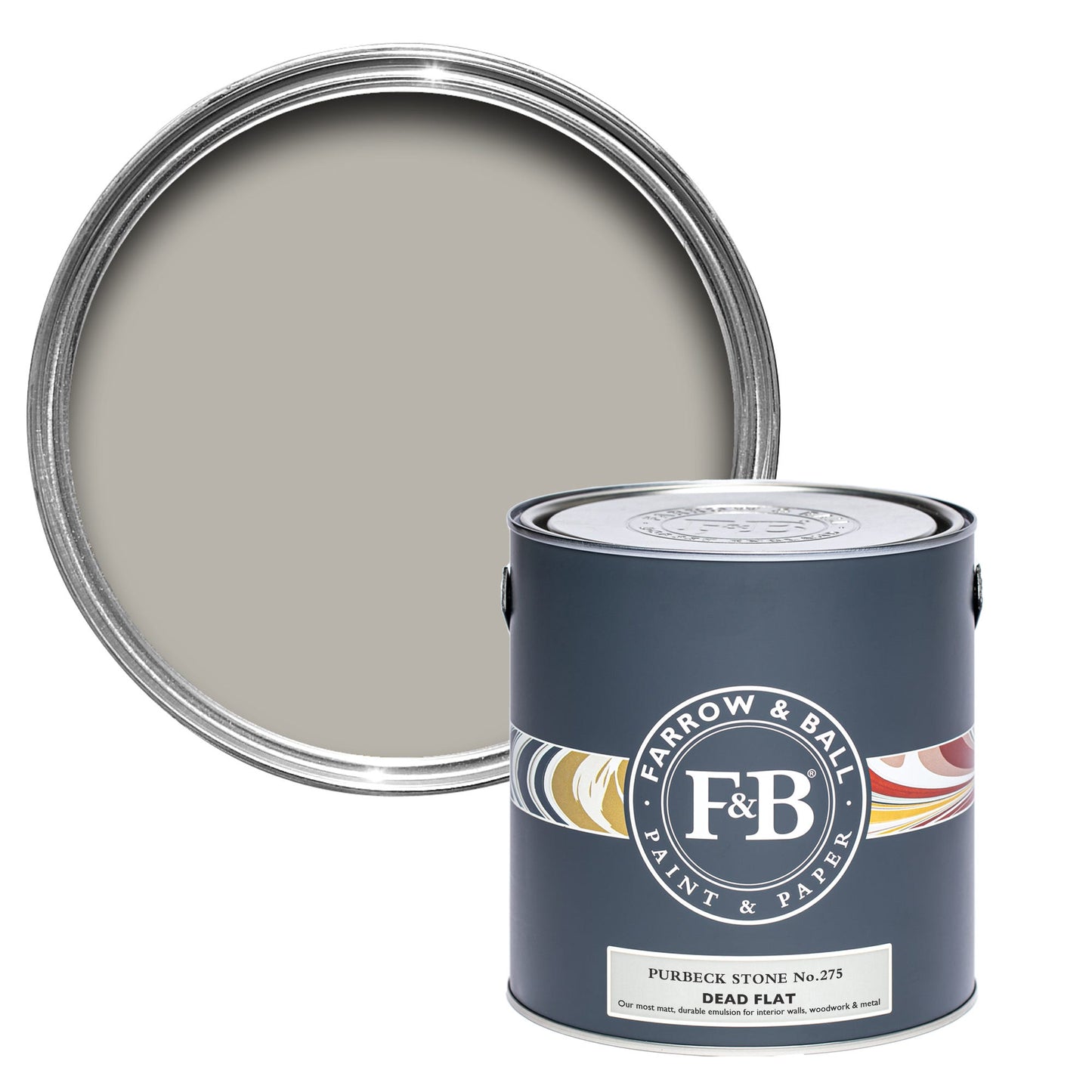Farrow & Ball Purbeck Stone No. 275 - Dead Flat 750ml