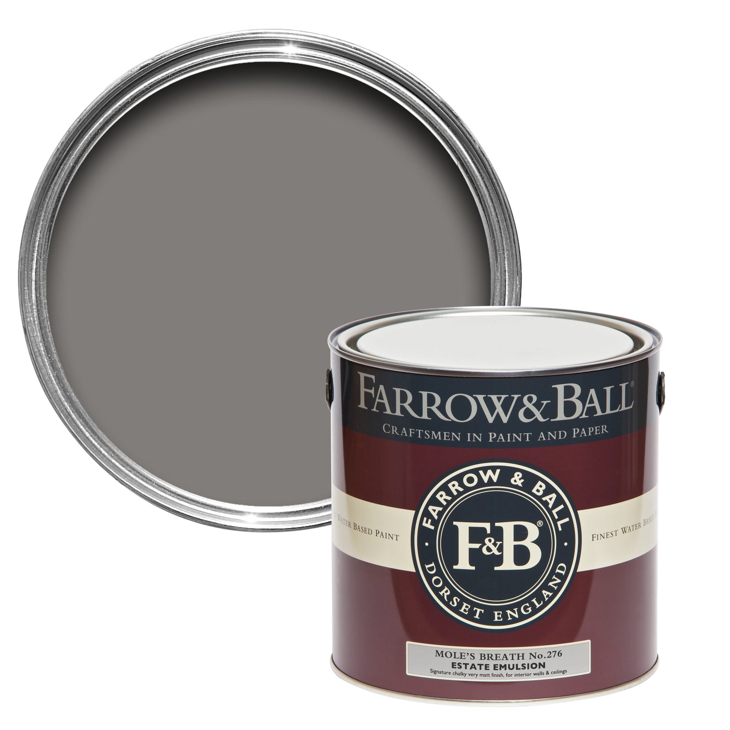 Farrow & Ball Mole's Breath No. 276 - Estate Eggshell 2.5L