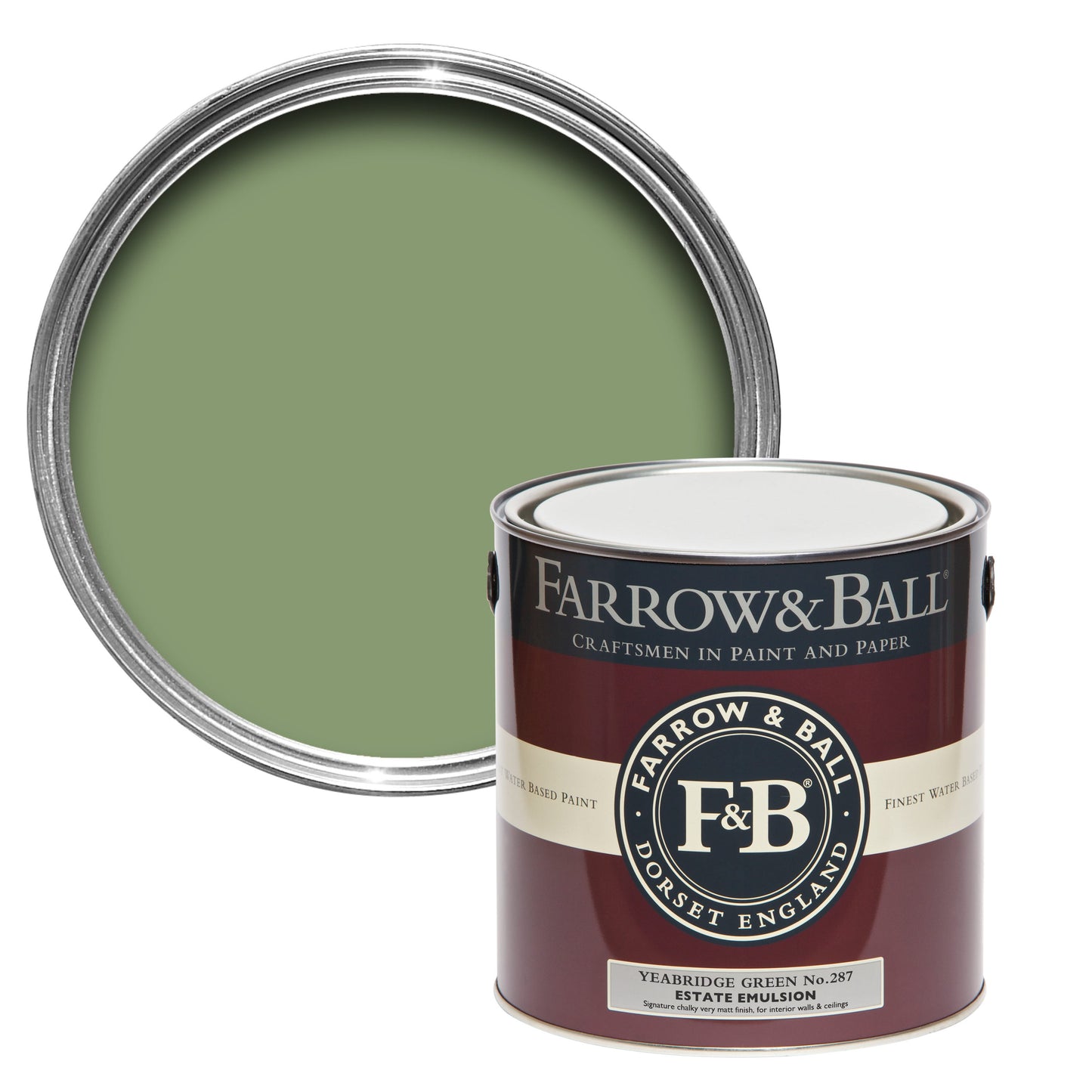 Farrow & Ball Yeabridge Green No. 287 - Exterior Masonry 5L