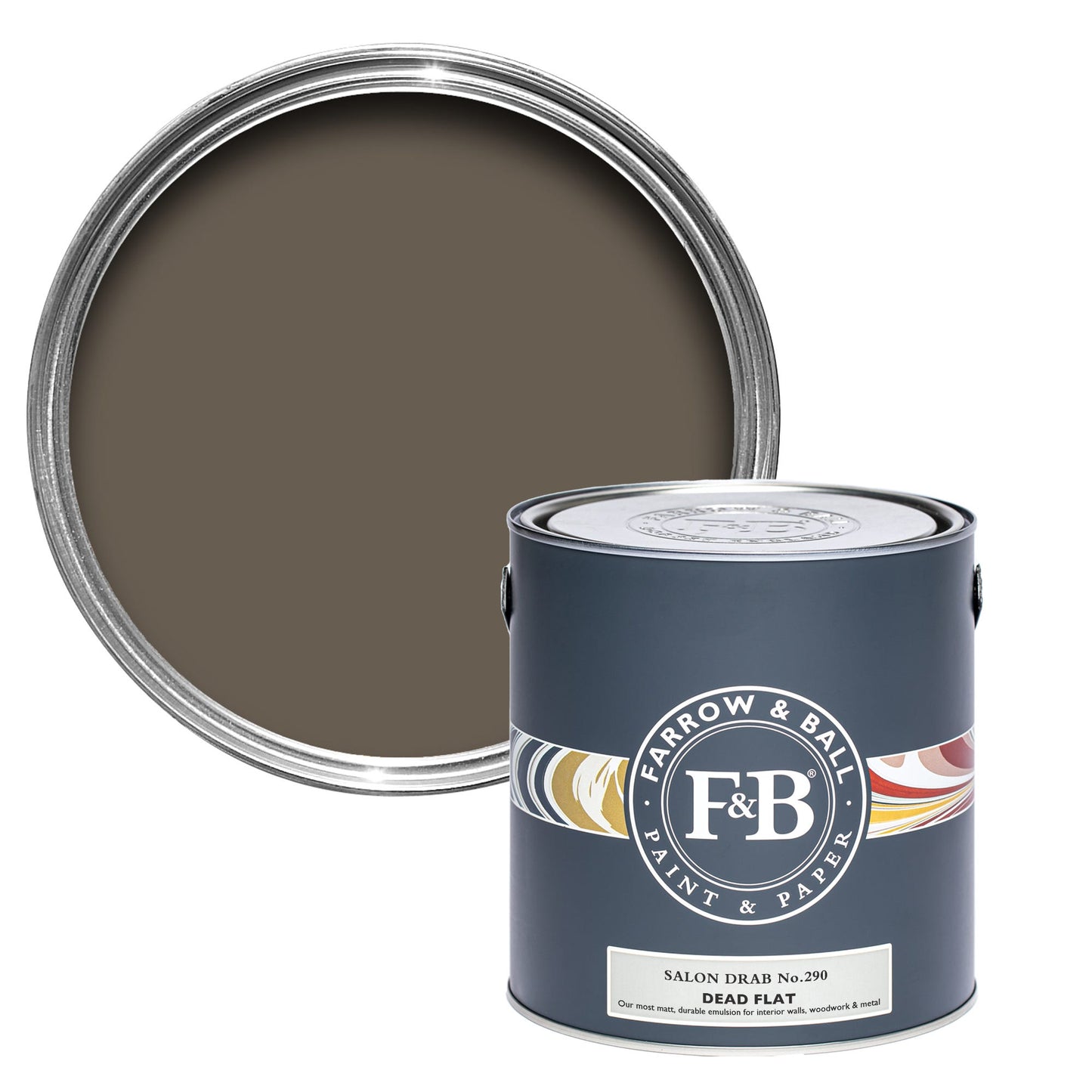 Farrow & Ball Salon Drab No. 290 - Dead Flat 2.5L