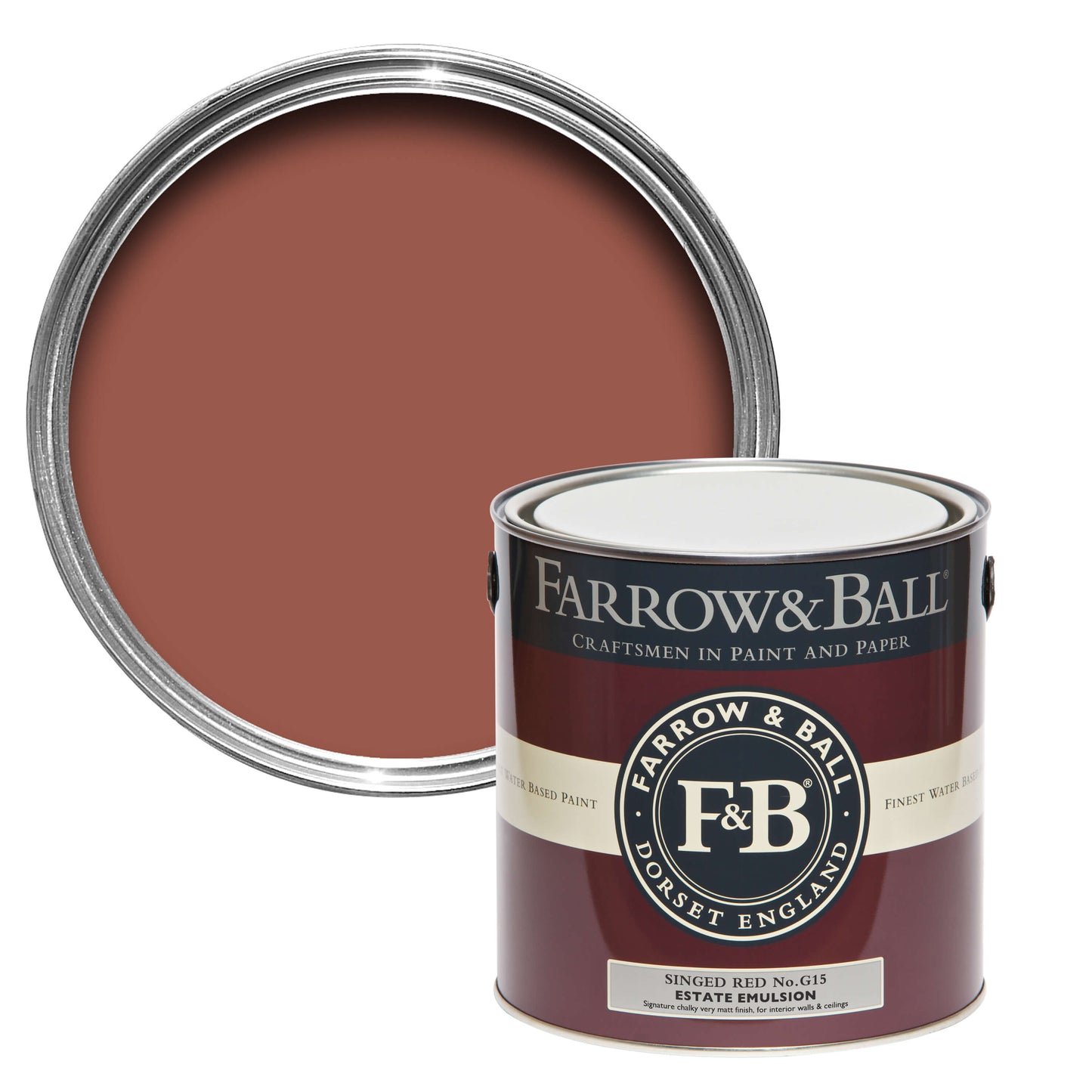 Farrow & Ball Singed Red No. G15 - Estate Eggshell 750ml