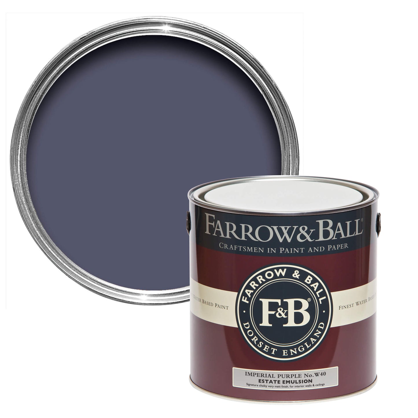 Farrow & Ball Imperial Purple No. W40 - Estate Eggshell 2.5L