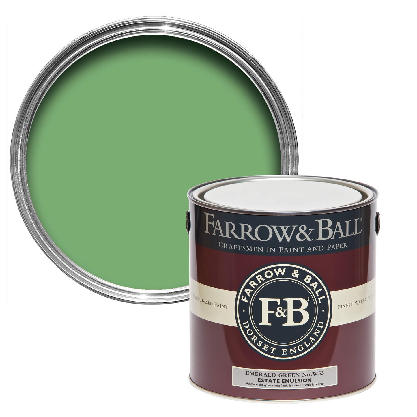 Farrow & Ball Emerald Green No. W53 - Exterior Eggshell 750ml
