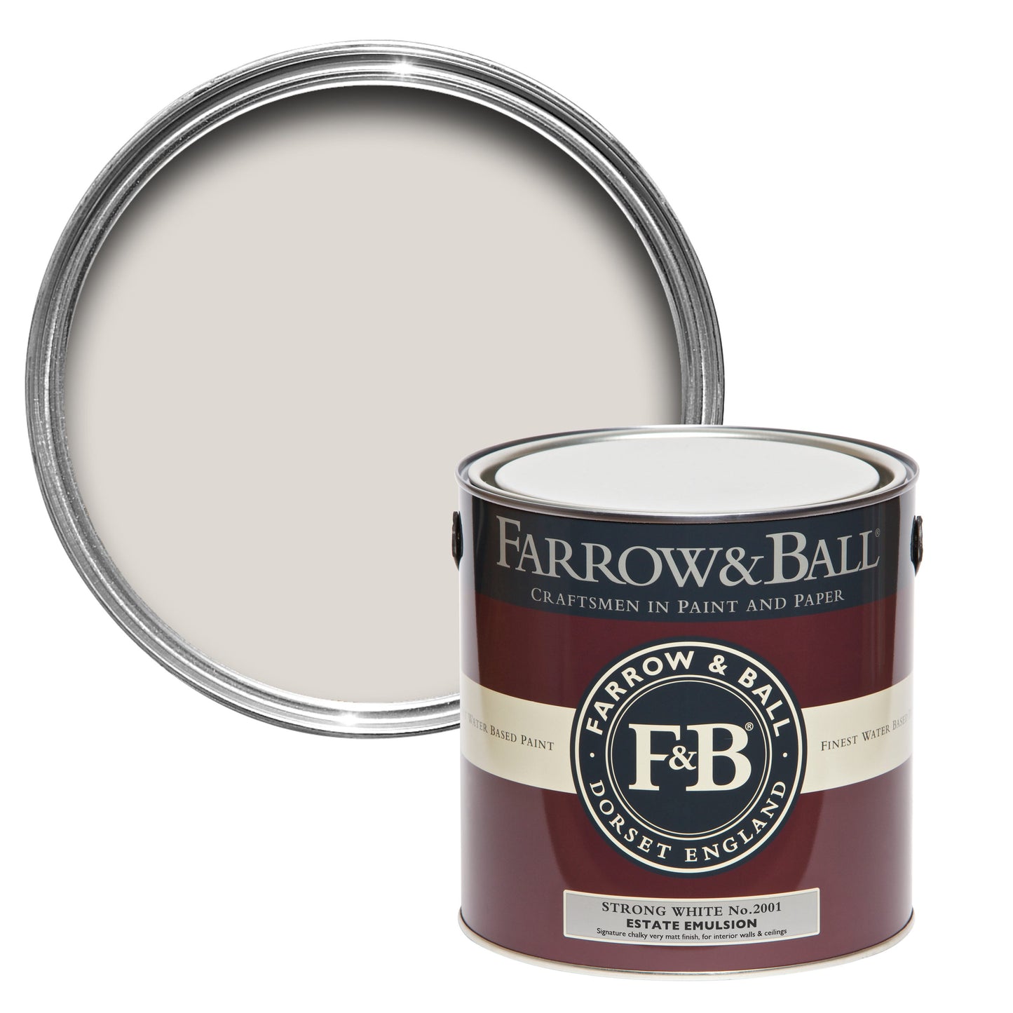 Farrow & Ball Strong White No. 2001 - Modern Eggshell 750ml