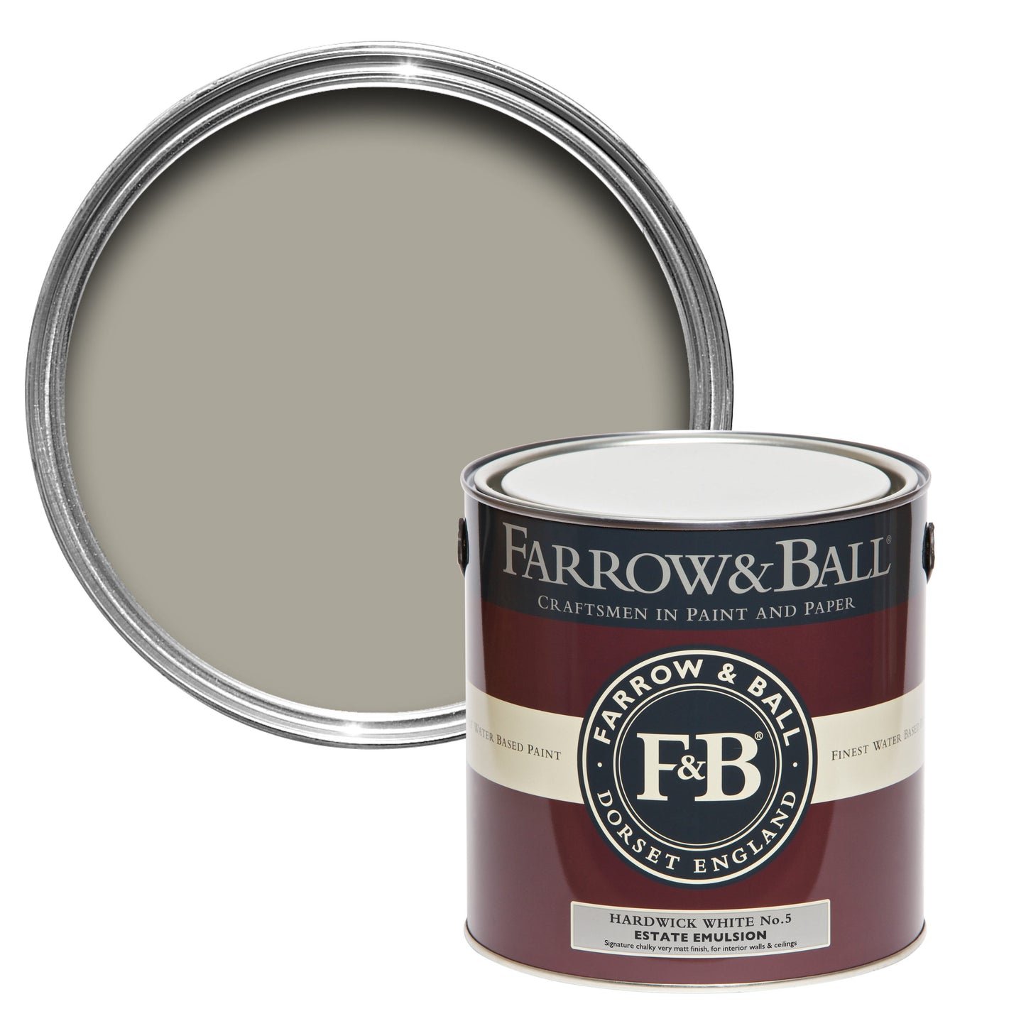 Farrow & Ball Hardwick White No. 5 - Estate Emulsion 5L
