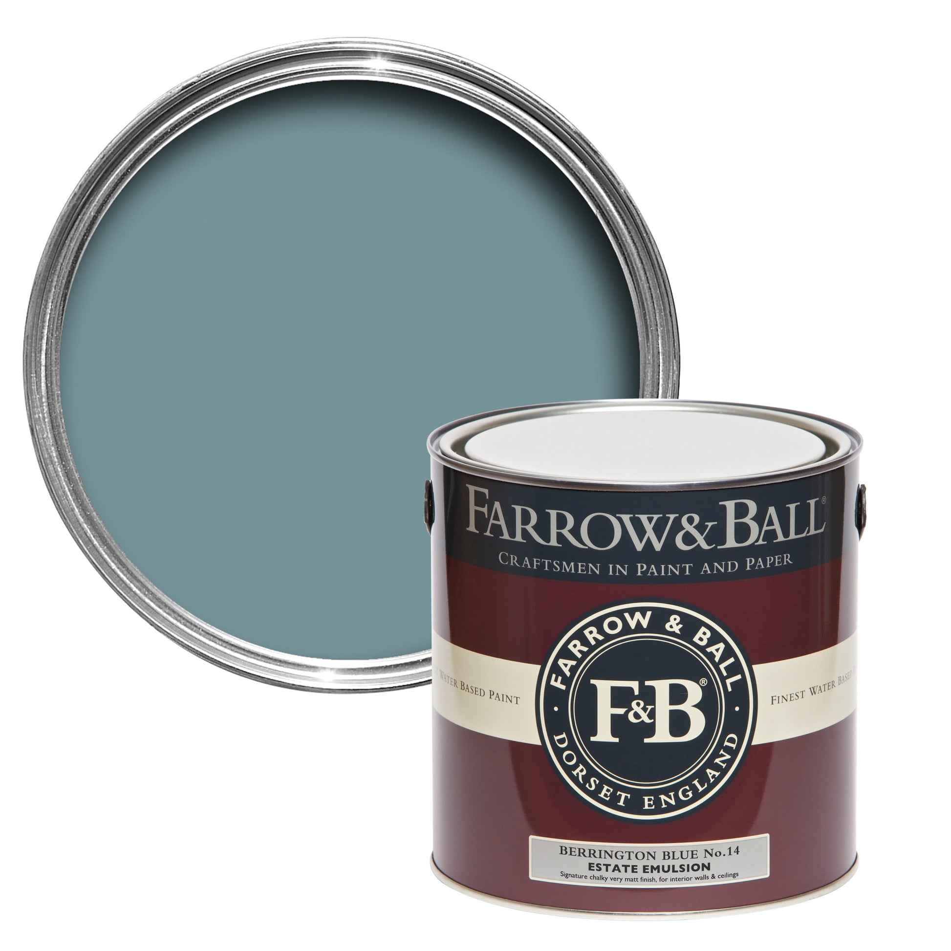 Farrow & Ball Berrington Blue No. 14 - Casein Distemper 2.5L