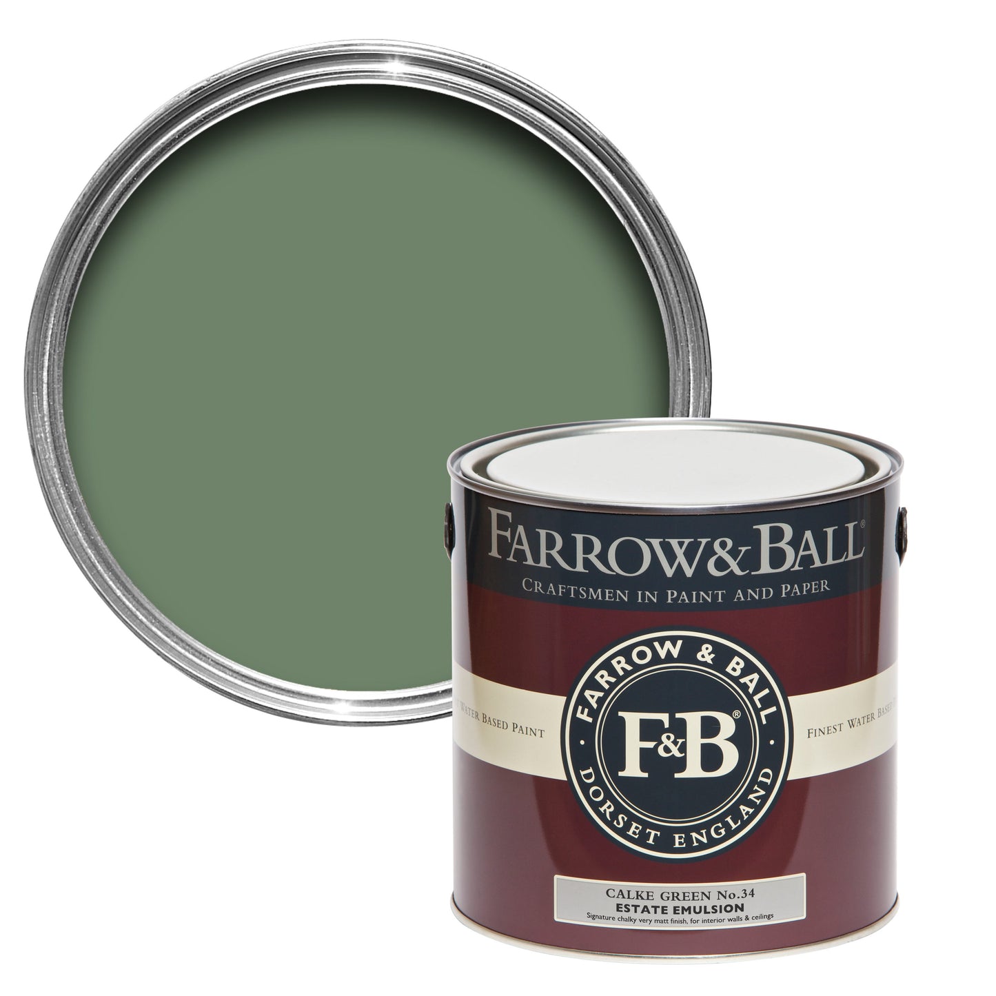Farrow & Ball Calke Green No. 34 - Modern Eggshell 750ml