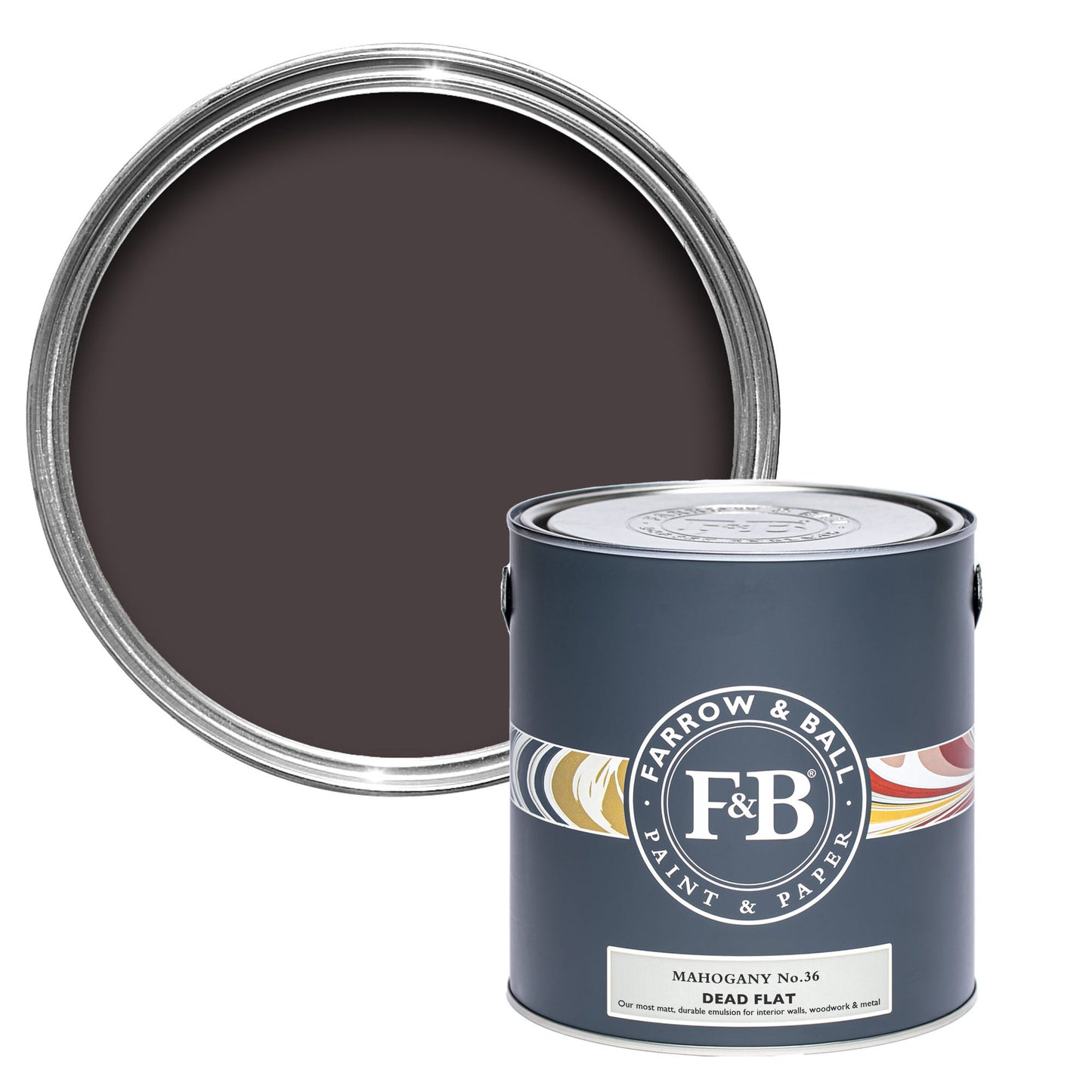 Farrow & Ball Mahogany No. 36 - Dead Flat 5L