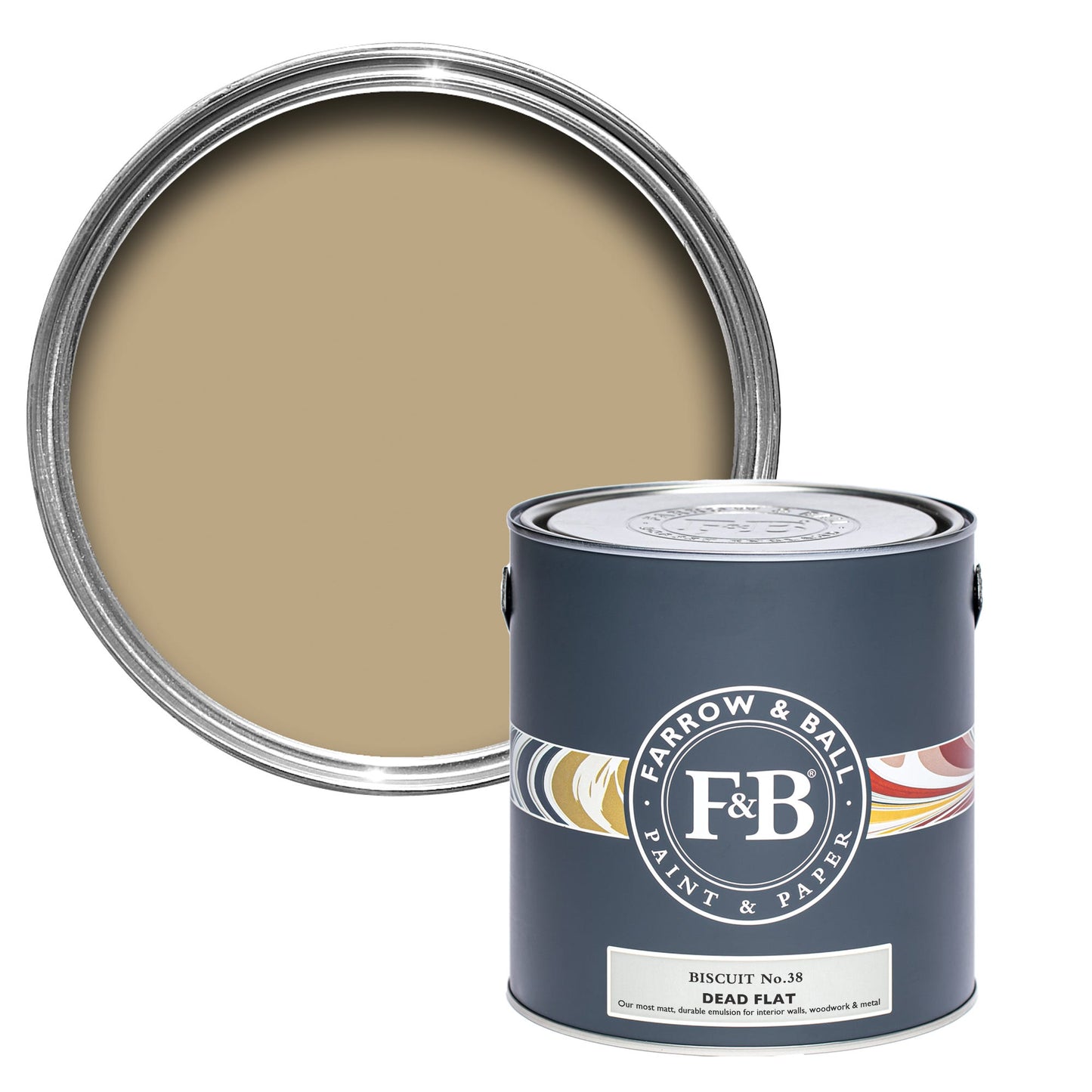 Farrow & Ball Biscuit No. 38 - Dead Flat 5L