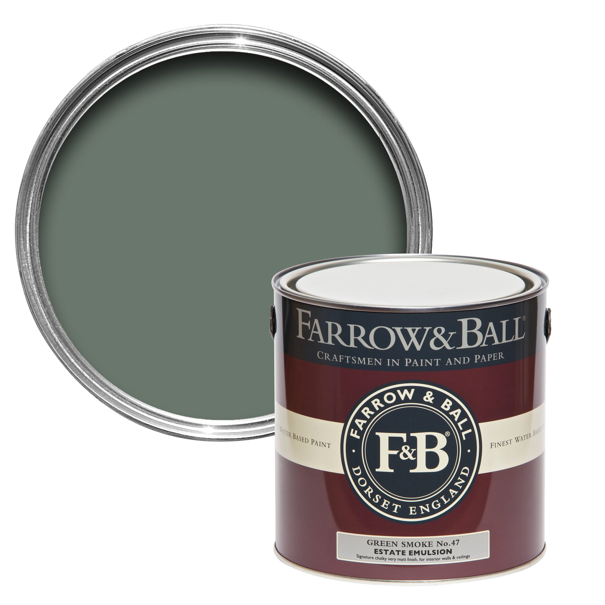 Farrow & Ball Green Smoke No. 47 - Modern Eggshell 750ml