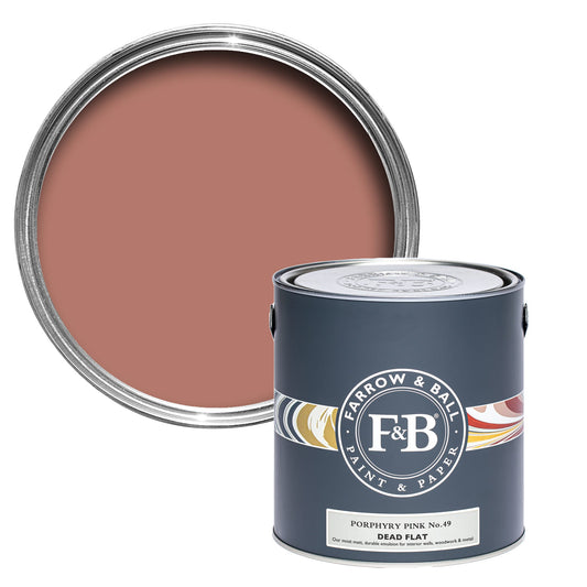 Farrow & Ball Porphyry Pink No. 49 - Dead Flat 750ml