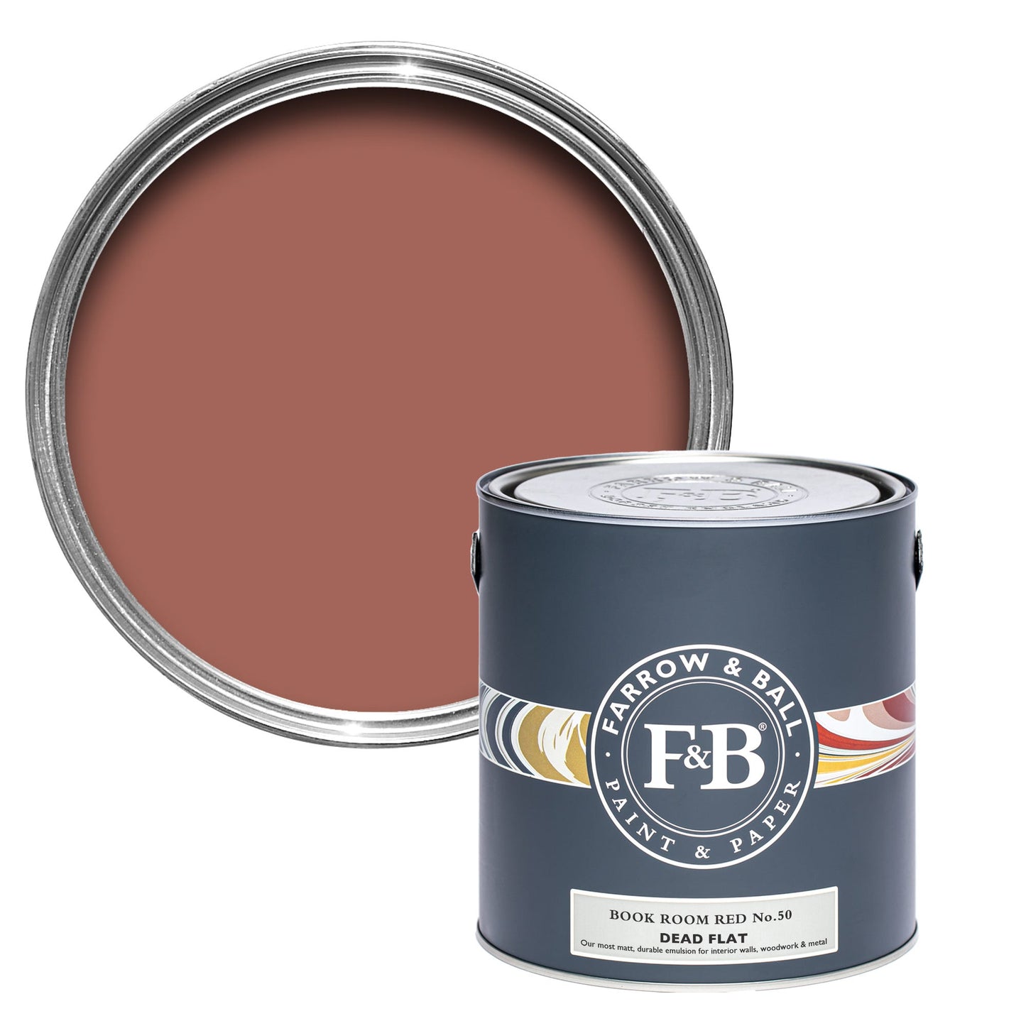 Farrow & Ball Book Room Red No. 50 - Dead Flat 5L