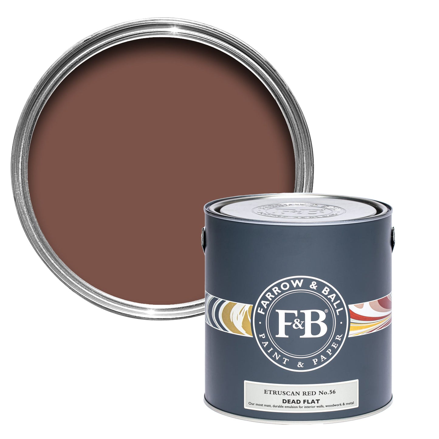 Farrow & Ball Etruscan Red No. 56 - Dead Flat 750ml