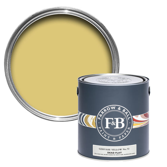 Farrow & Ball Gervase Yellow No. 72 - Dead Flat 5L
