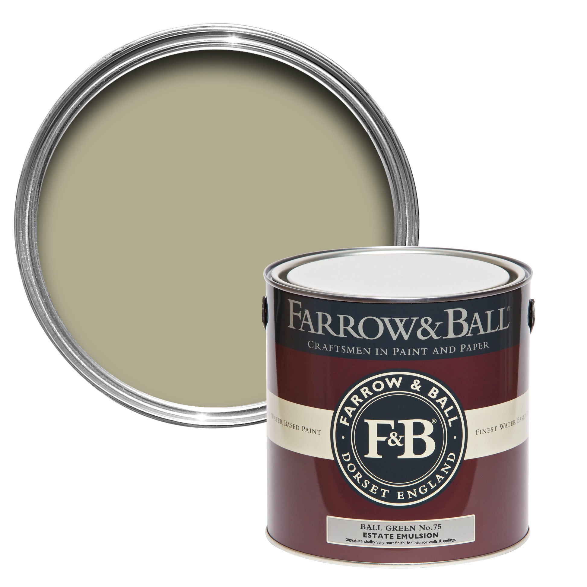 Farrow & Ball Ball Green No. 75 - Flat Eggshell 5L