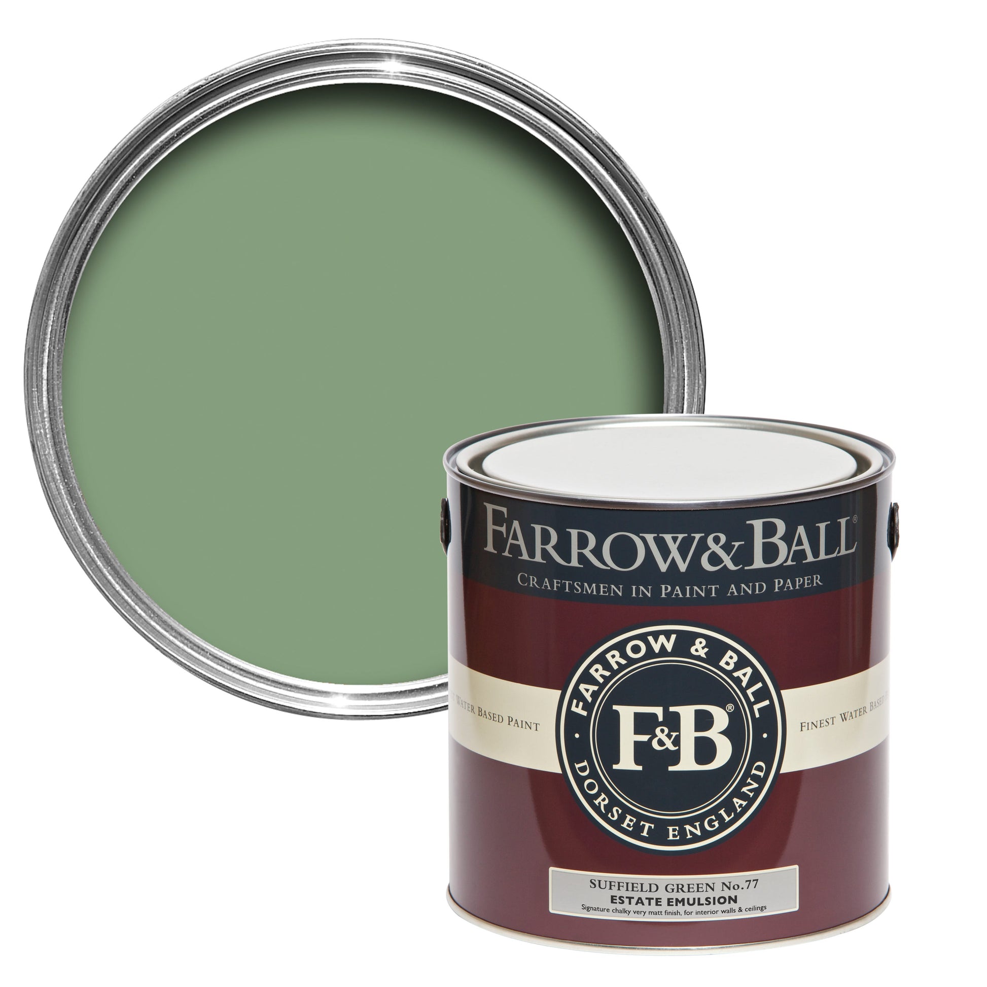 Farrow & Ball Suffield Green No. 77 - Estate Eggshell 5L