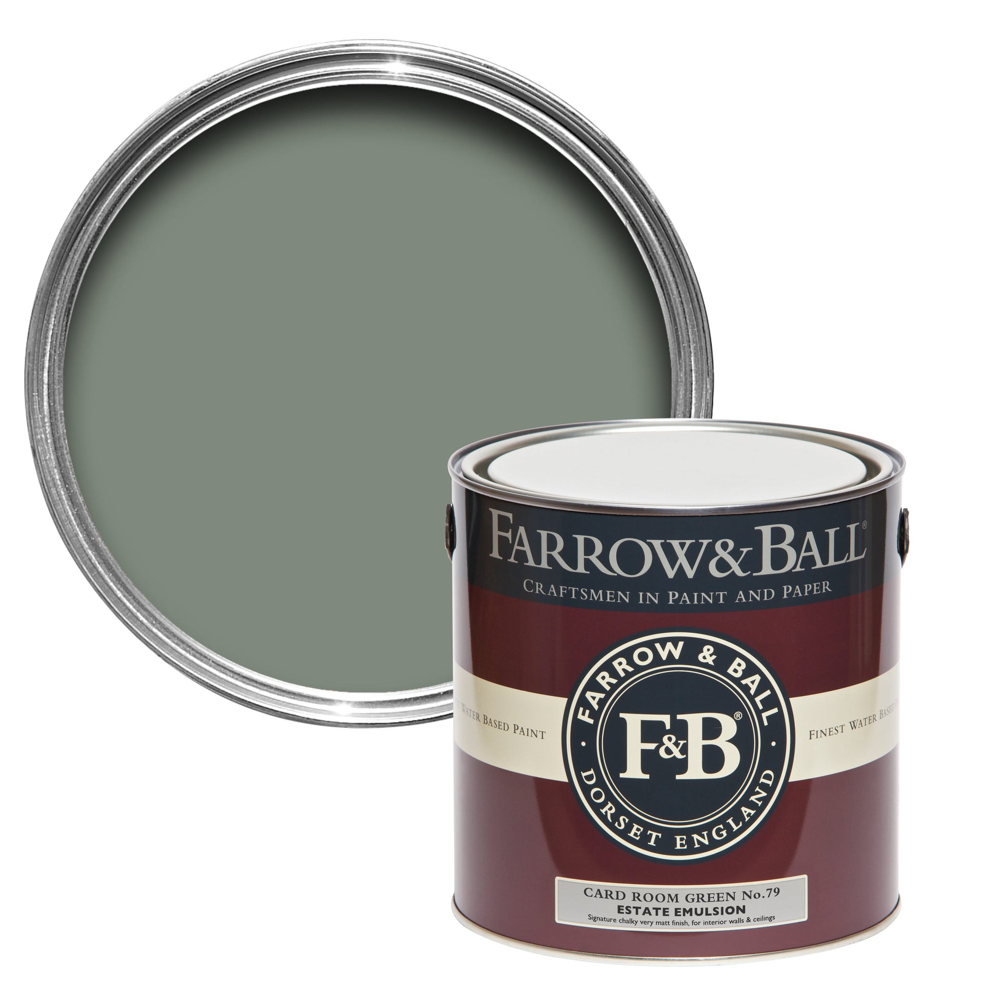 Farrow & Ball Card Room Green No. 79 - Modern Eggshell 750ml