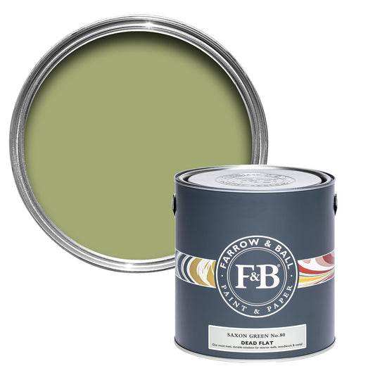 Farrow & Ball Saxon Green No. 80 - Dead Flat 5L