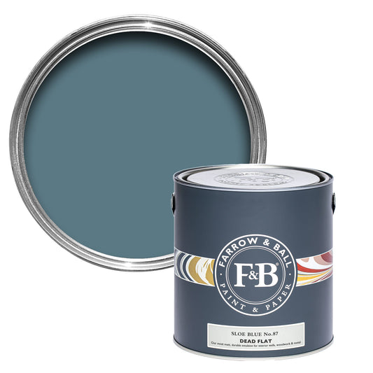 Farrow & Ball Sloe Blue No. 87 - Dead Flat 2.5L