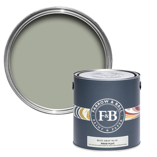 Farrow & Ball Blue Gray No. 91 - Dead Flat 5L