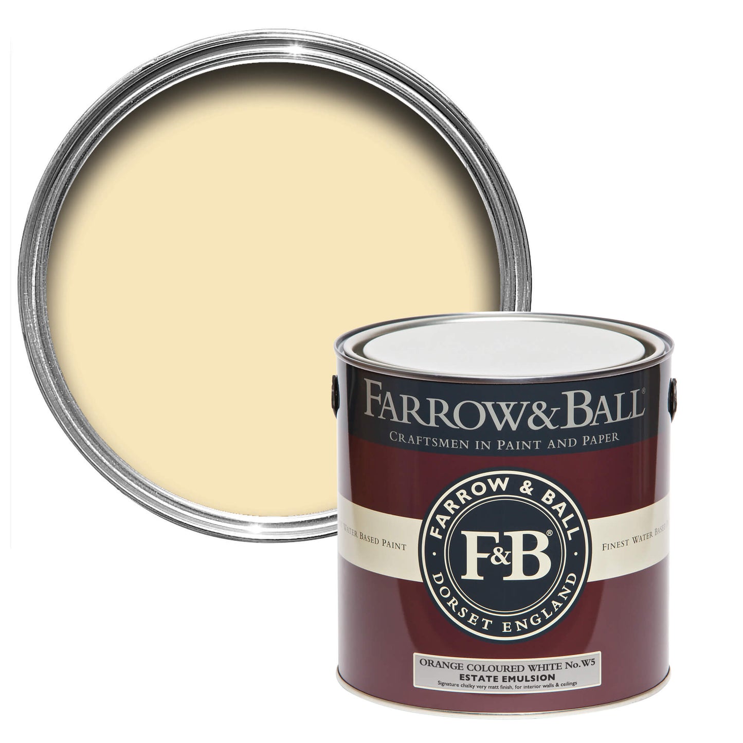 Farrow & Ball Orange Coloured White No. W5 - Full Gloss 750ml