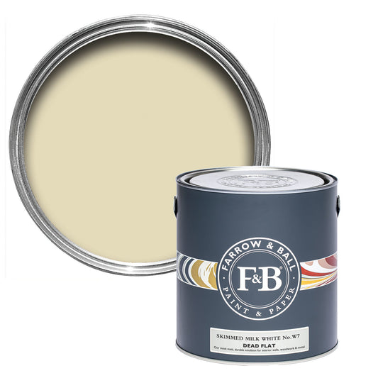 Farrow & Ball Skimmed Milk White No. W7 - Dead Flat 2.5L