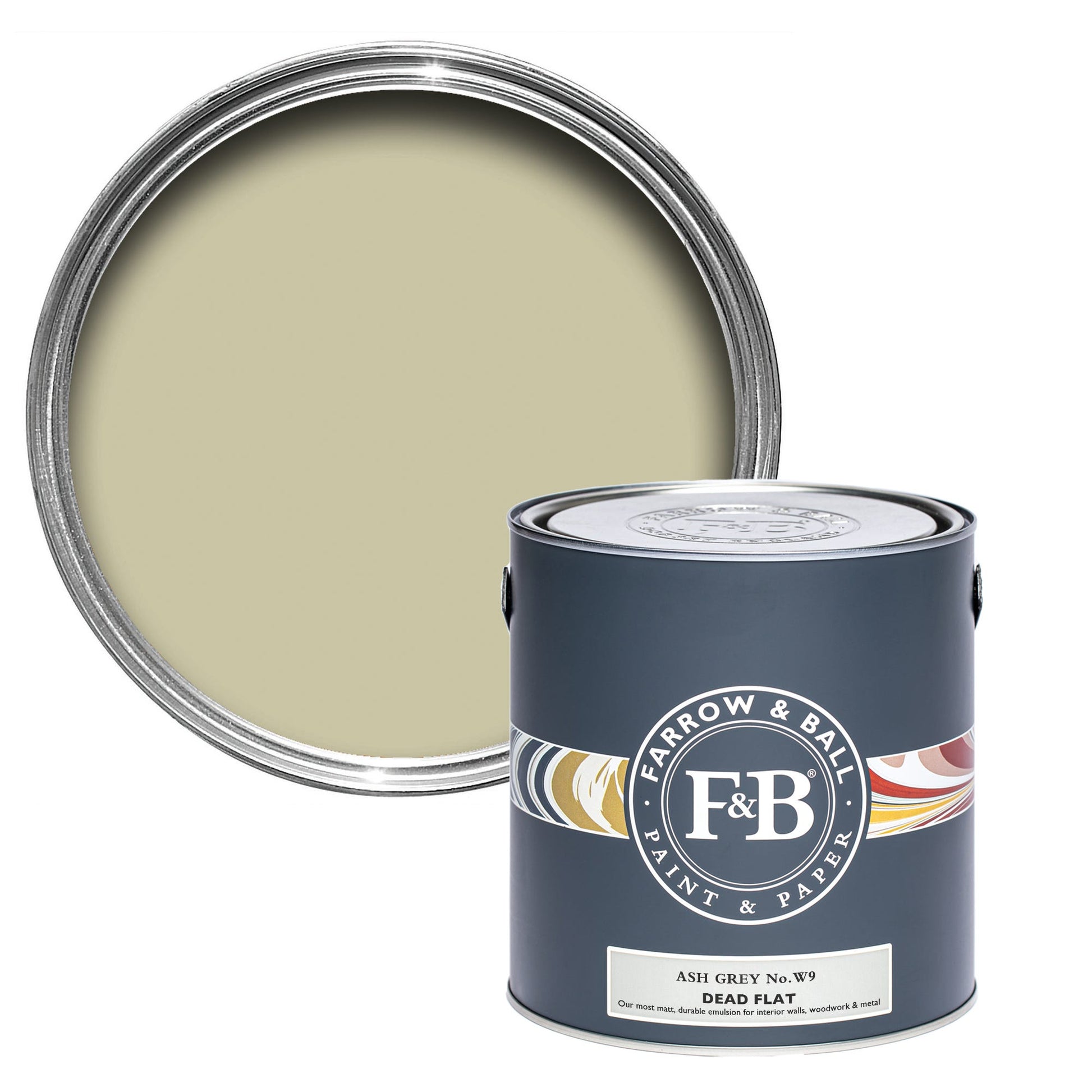 Farrow & Ball Ash Grey No. W9 - Dead Flat 2.5L