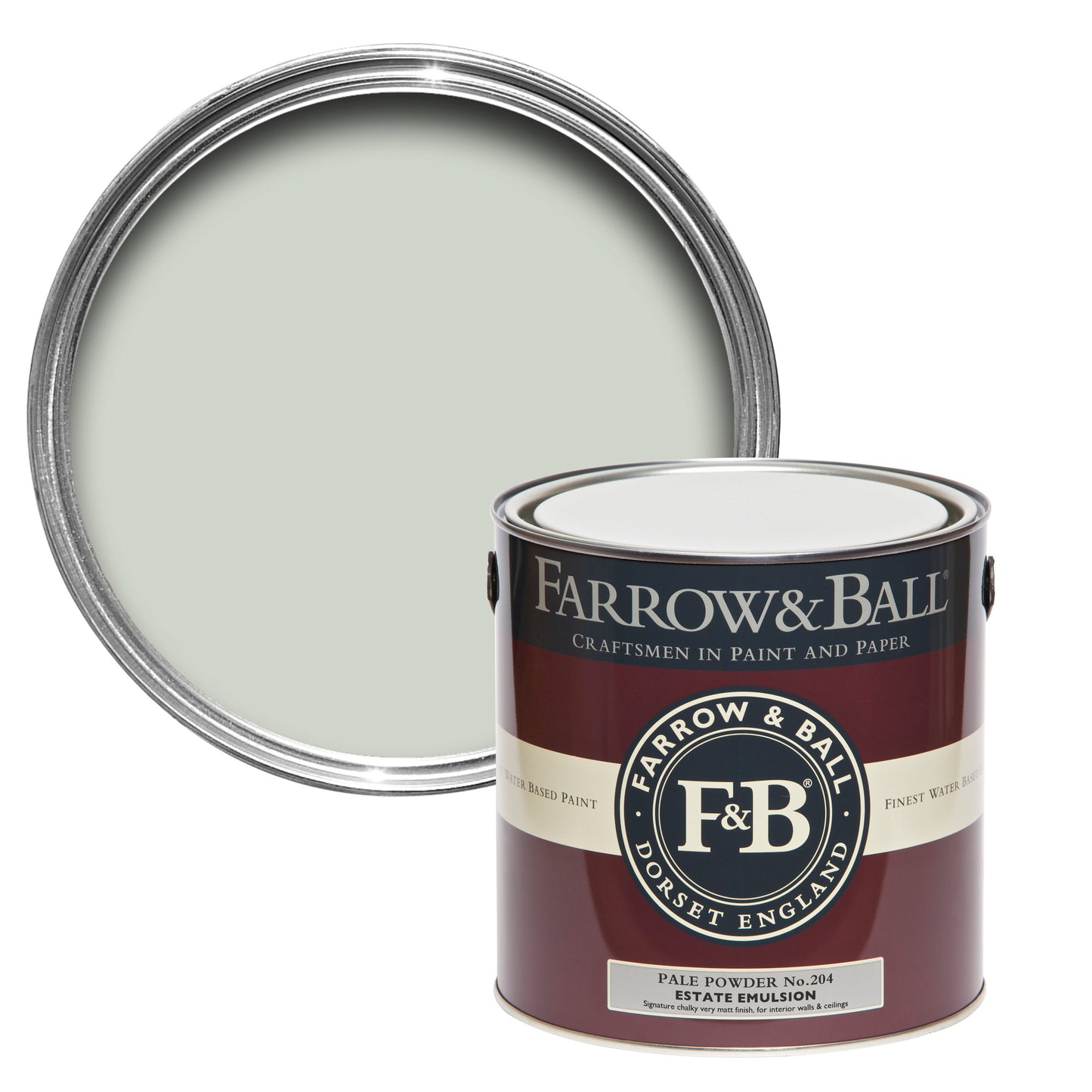 Farrow & Ball Pale Powder No. 204 - Estate Emulsion 100ml