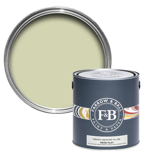 Farrow & Ball Green Ground No. 206 - Dead Flat 5L
