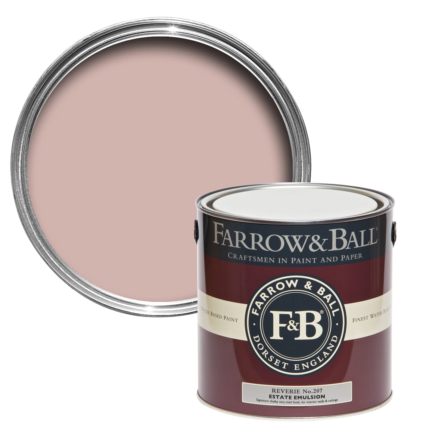 Farrow & Ball Pink Drab No. 207 - Estate Eggshell 2.5L