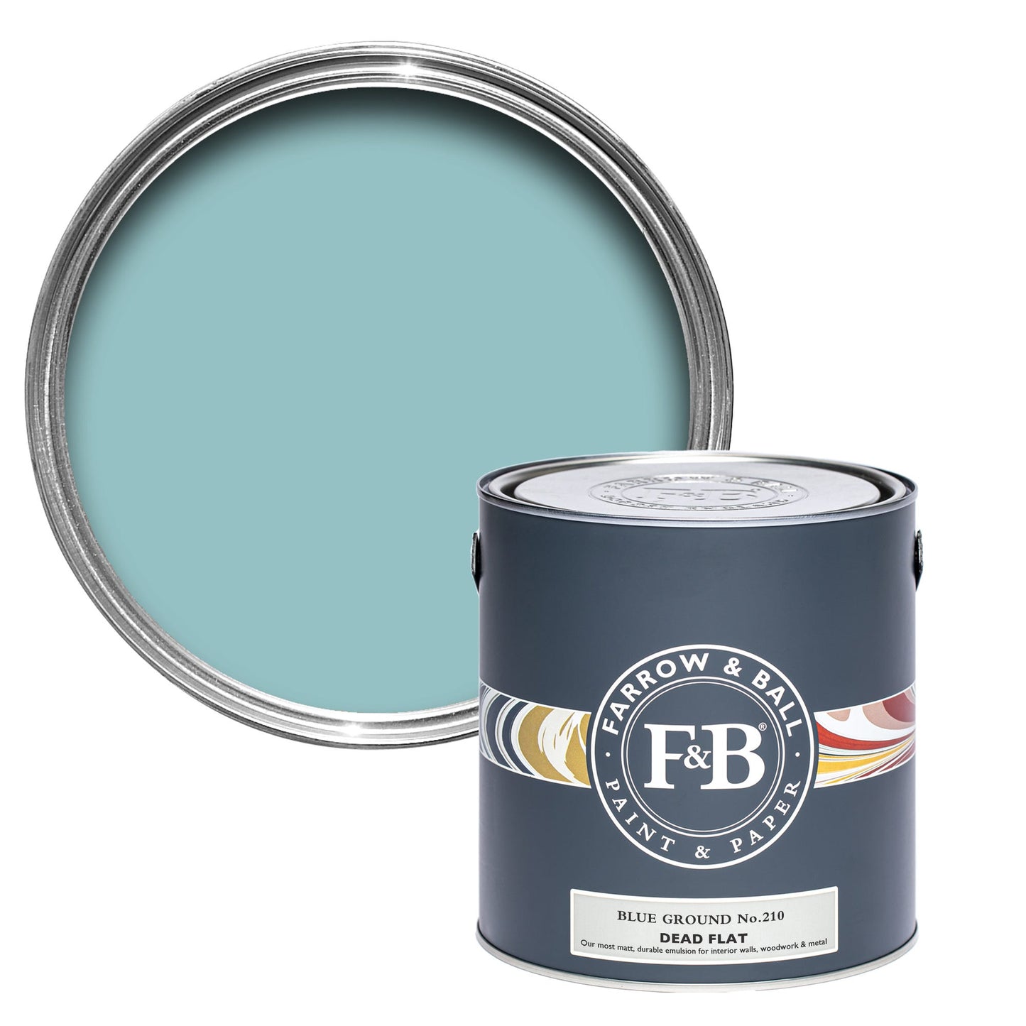 Farrow & Ball Blue Ground No. 210 - Dead Flat 2.5L
