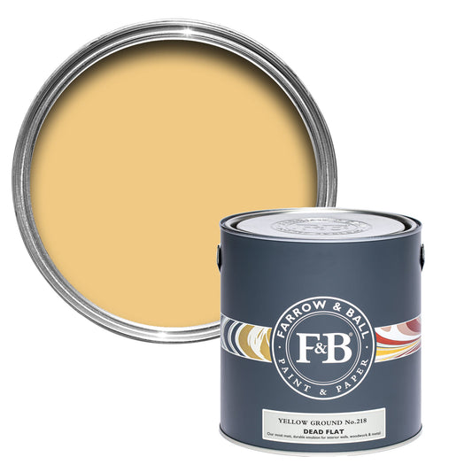 Farrow & Ball Yellow Ground No. 218 - Dead Flat 5L