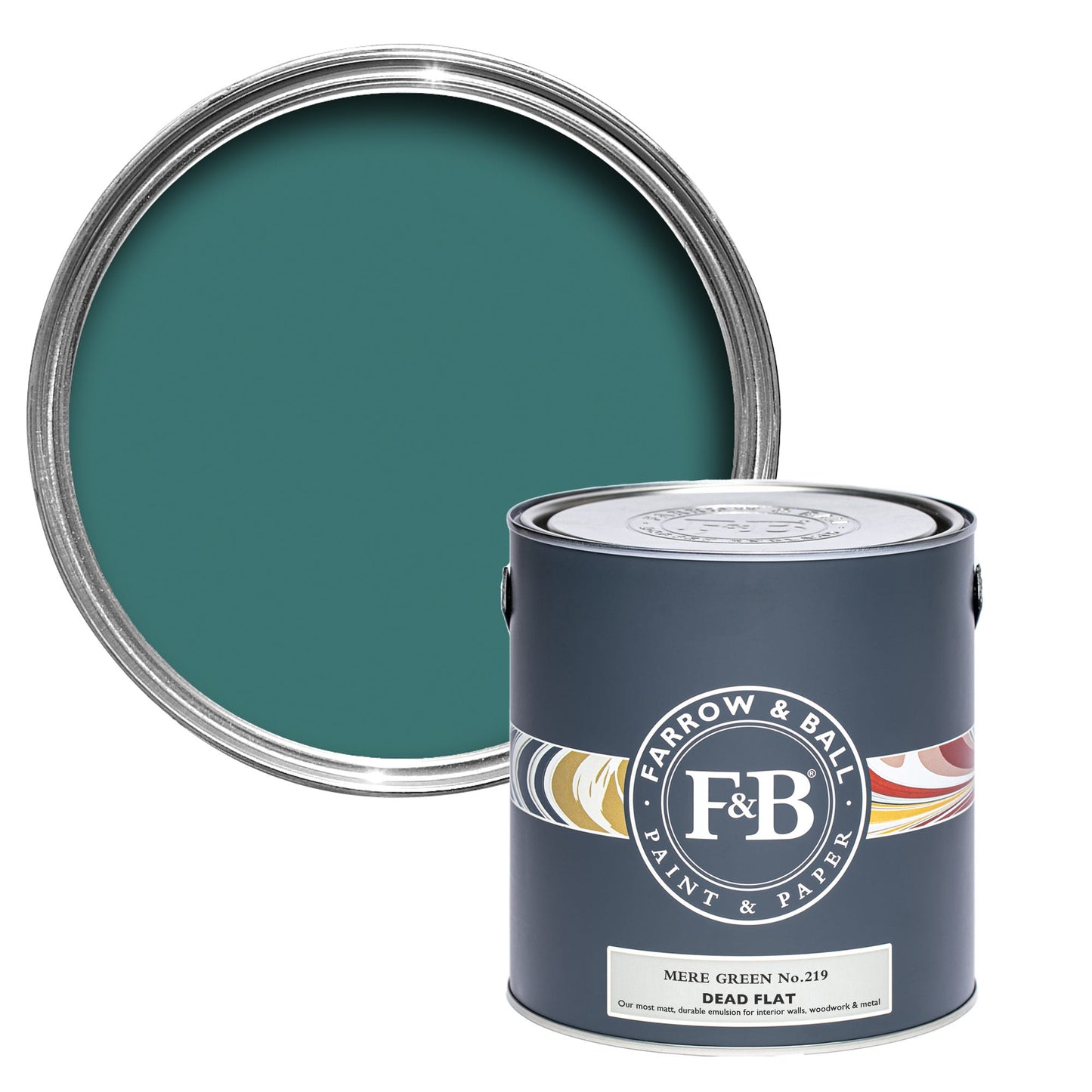 Farrow & Ball Mere Green No. 219 - Dead Flat 2.5L