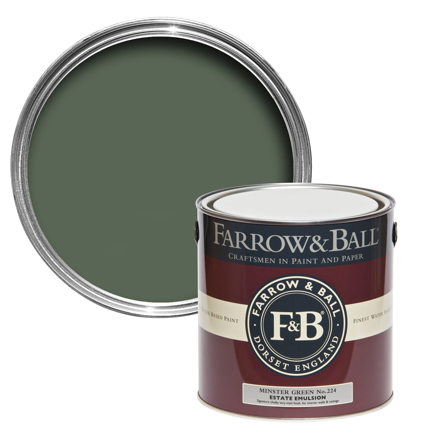 Farrow & Ball Minster Green No. 224 - Full Gloss 750ml