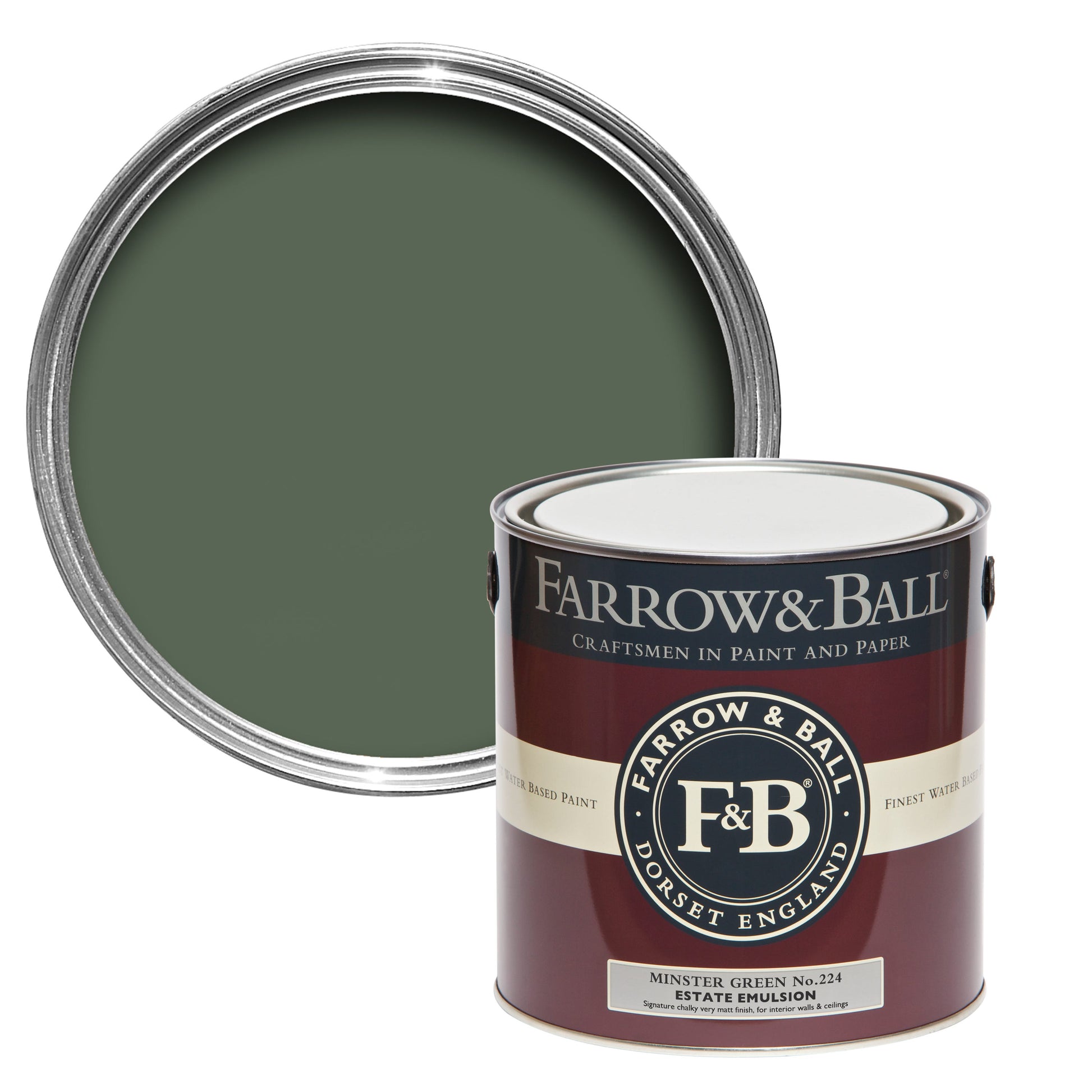 Farrow & Ball Minster Green No. 224 - Casein Distemper 5L