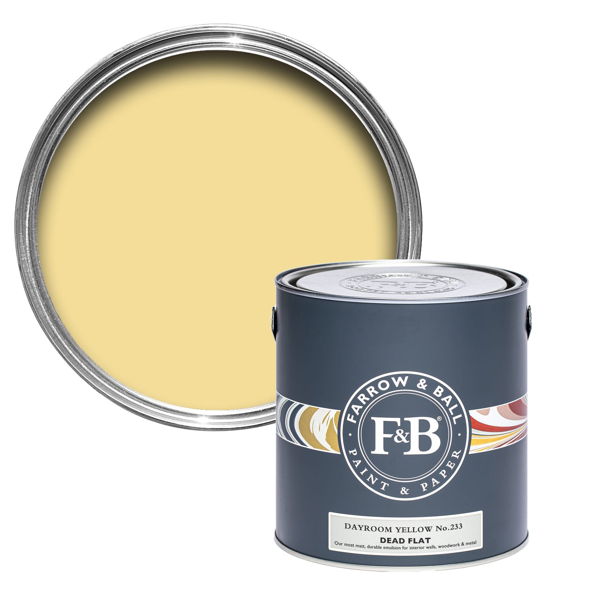 Farrow & Ball Dayroom Yellow No. 233 - Dead Flat 2.5L